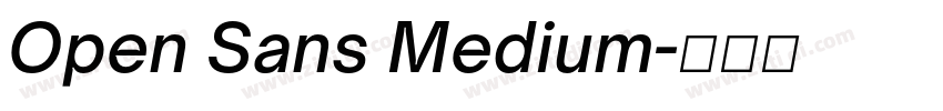 Open Sans Medium字体转换